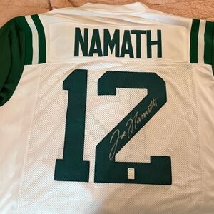 Autographed Joe Namath jersey with authenticity